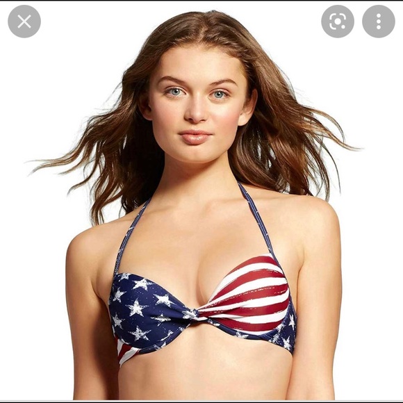 Xhilaration Other - NWT American Flag Push-Up Bikini Top
